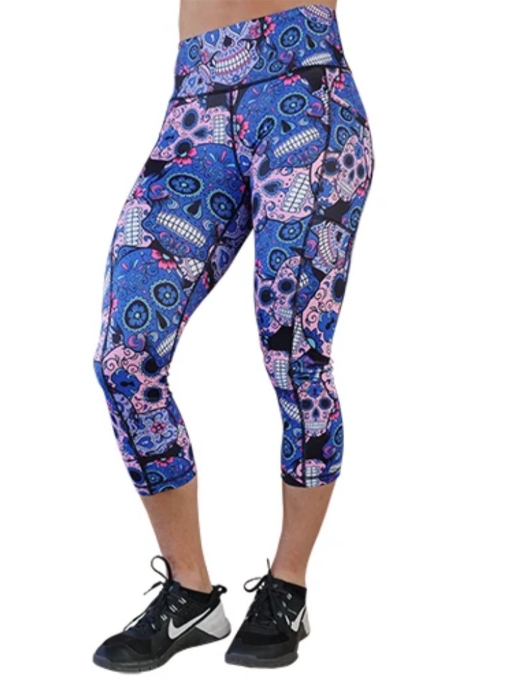 Constantly Varied Gear (CVG) Cotton Candy Sugar Skull Leggings Sz M
